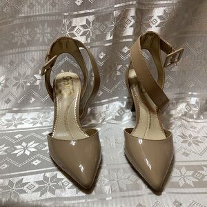 Circus Heels by Sam Edelman Tabitha Synthetic Tan Gloss Women’s 7.5